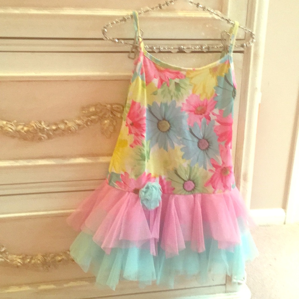 Kate Mack floral & tulle 2 piece 🌸 🌺 set size 4